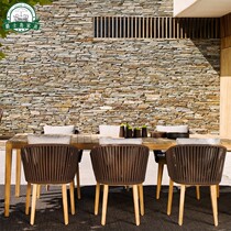Outdoor Dining Table And Chairs Patio Garden Garden Nordic Solid Wood Casual Vines chair-style Balcony Waterproof furniture Portfolio