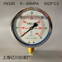 FACTORY DIRECT SALES SHANGHAI YICHUAN INSTRUMENT FACTORY EARTHQUAKE-RESISTANT SEISMIC PRESSURE GAUGE YN100 0~60MPA
