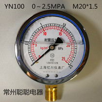 FACTORY DIRECT SALES SHANGHAI YICHUAN EARTHQUAKE RESISTANT PRESSURE GAUGE YN100 0~2 5MPA M20*1 5