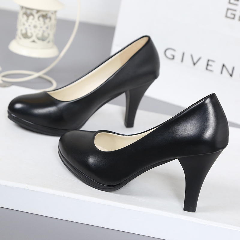 black work shoes womens heels