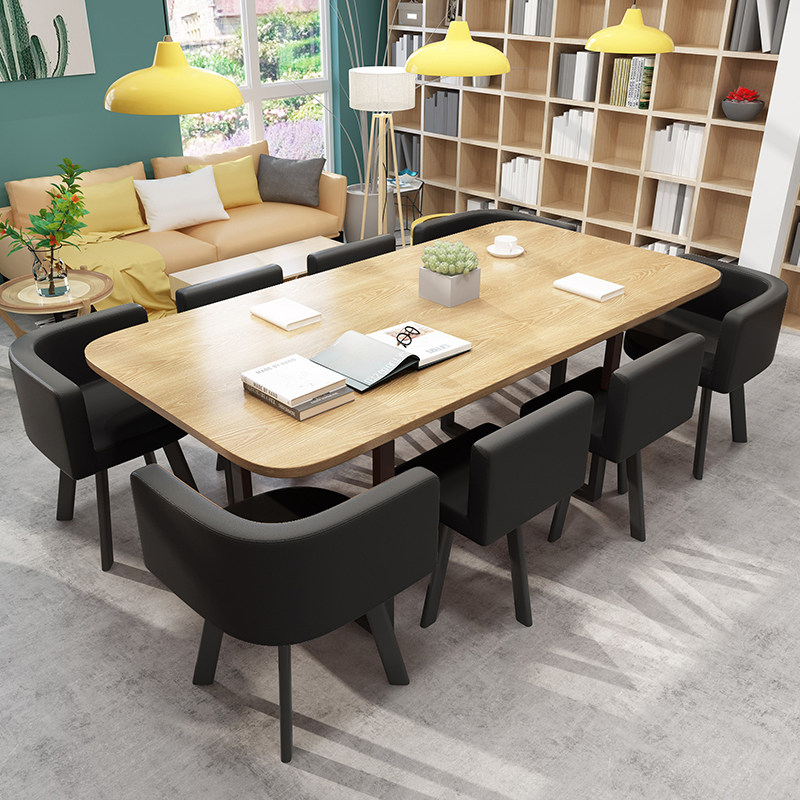 New conference table long table Simple modern reading room rest area staff training table conference room negotiation long table