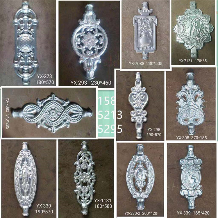 Iron Art Accessories Wear Tubes Floral Staircase Flowers Guardrails Gates Accessories Flowers Zinc Ferroalloys Imitation Aluminum 25 Square Pipe Columns Iron Flowers