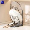 Kitchen Pot Lid Rack Countertop Kitchen Storage Rack Vertical Multifunctional Spatula Storage Rack Cutting Board Placement with Drainage