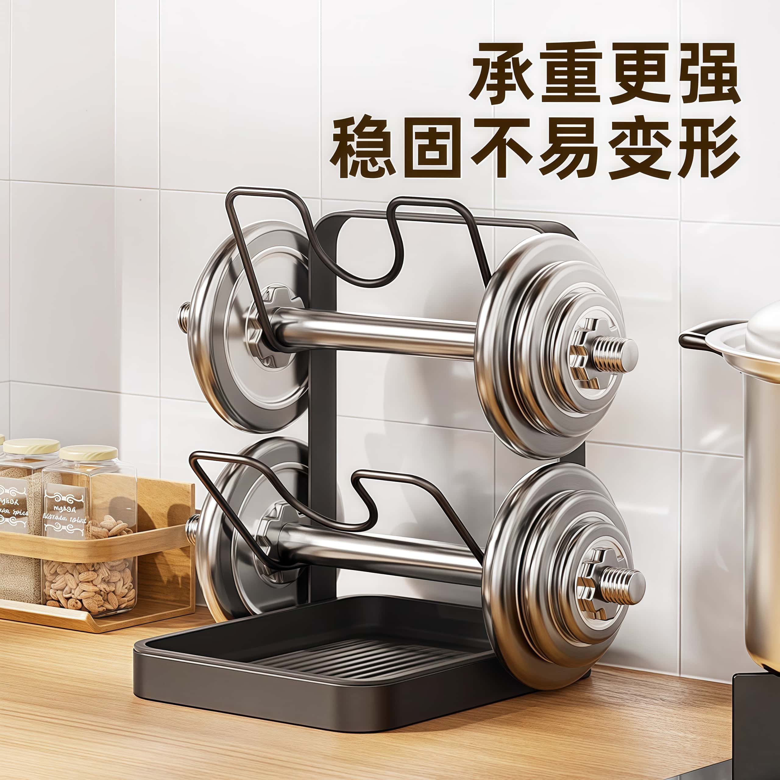 Kitchen Pot Lid Rack Countertop Kitchen Storage Rack Vertical Multifunctional Spatula Storage Rack Cutting Board Placement with Drainage