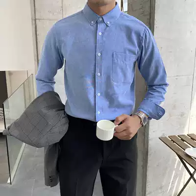 Spring and Autumn Casual Shirt Men's Long Sleeve Korean Slim Trend Design Sense Business Dress New Shirt Anti-wrinkle