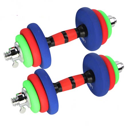 Lady Colour Soaked Plastic Dumbbells Adjustable color Hand Suzuki Practice Arm Muscular Men Dumbbells Home Fitness