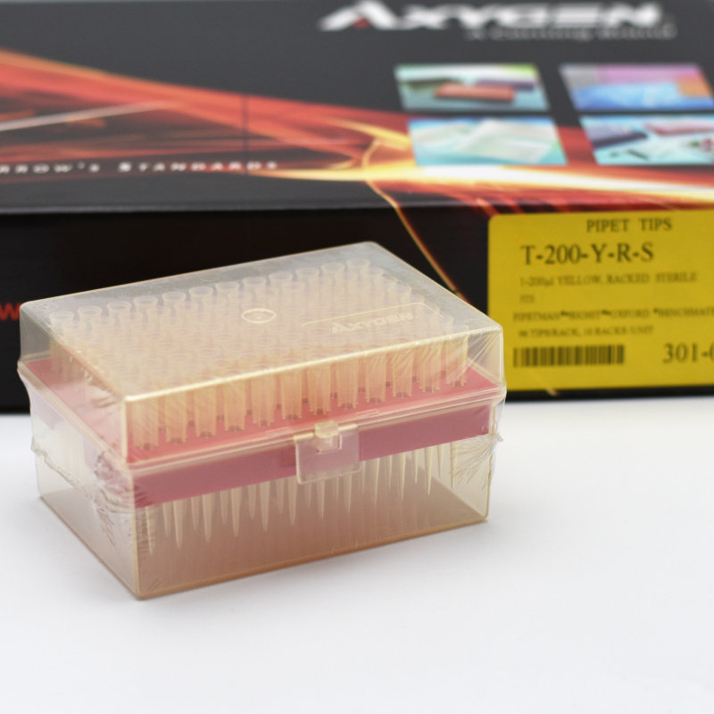 盒装Axygen/爱思进吸头200ull黄色无酶无热源枪头T-200-Y-R-S