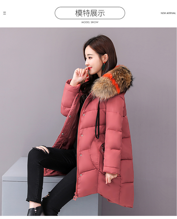 Áo mới 2018 cotton nữ dài phần mỡ mm cỡ lớn người phụ nữ béo 200 kg xuống áo bông mùa đông áo khoác cotton siêu nhỏ áo khoác nữ lông vũ