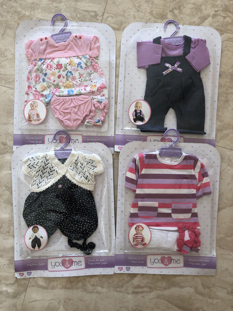 Exported to the United States 40-45cm simulation baby toy doll can be worn off and replaced with clothes accessories set