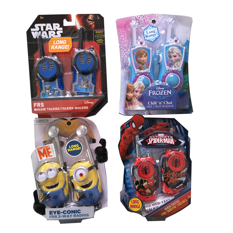 American Dis Ni Piggy Minnie Little Yellow Man Page Spider Man McQueen Children's Outdoor Intercom Machine Pair