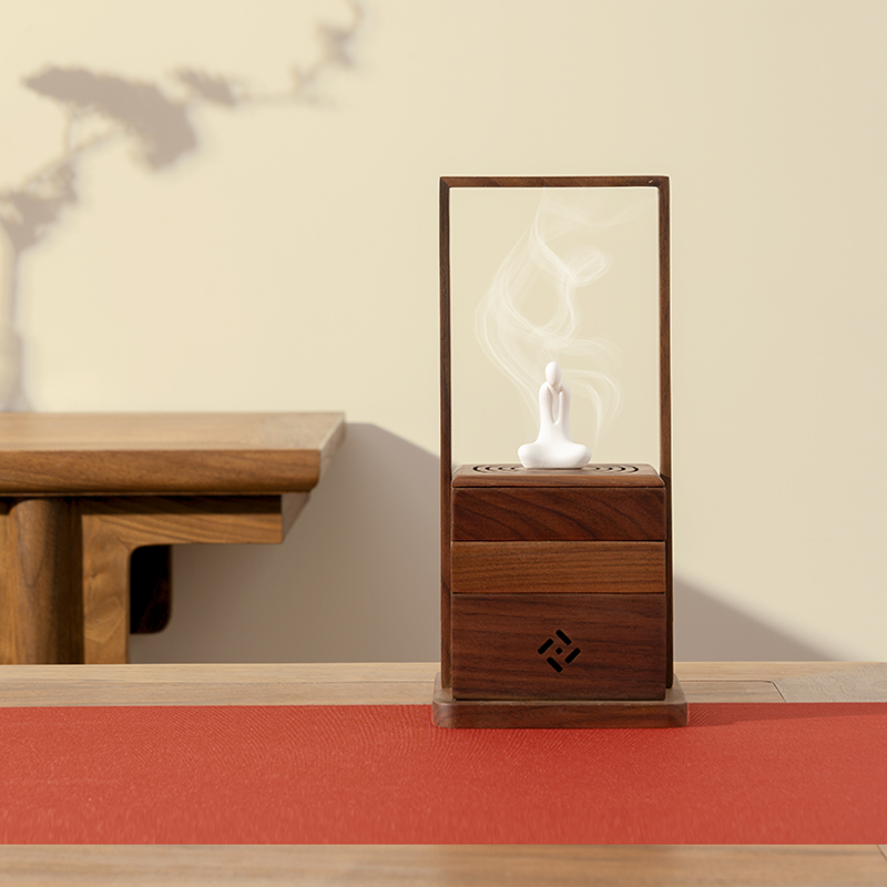 Benxi Zen Charm inserts Bluetooth Music player Portable Solid Wood Pint Aroma Tea Road Pendulum Piece Gift Jade Round Tea Life