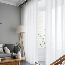2021 New tulle curtain White yarn curtain white sand scratch-resistant cat scratch screen window white light luxury high-end window screen