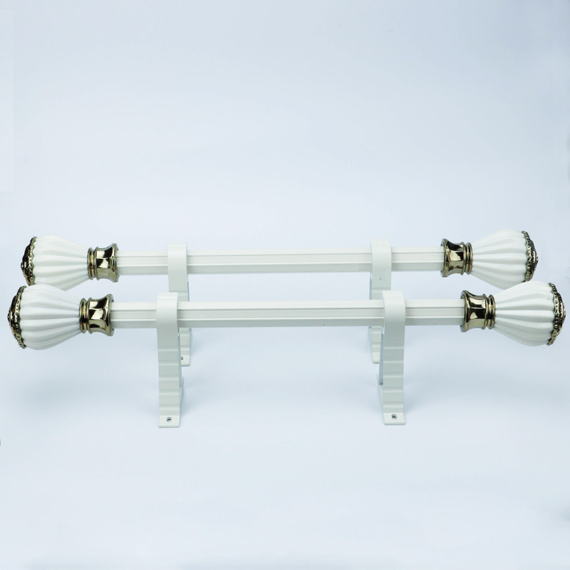 Aluminum alloy curtain rod rod accessories white ro rod double rod single rod bedroom living room balcony floating window pole