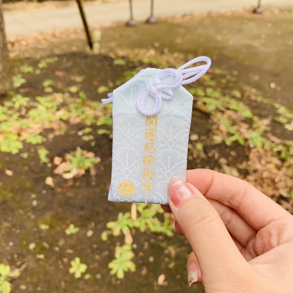 Japan's Tokyo Akasaka glacier shrines lucky to pray for good fortune and happiness to pray for a bag pendant