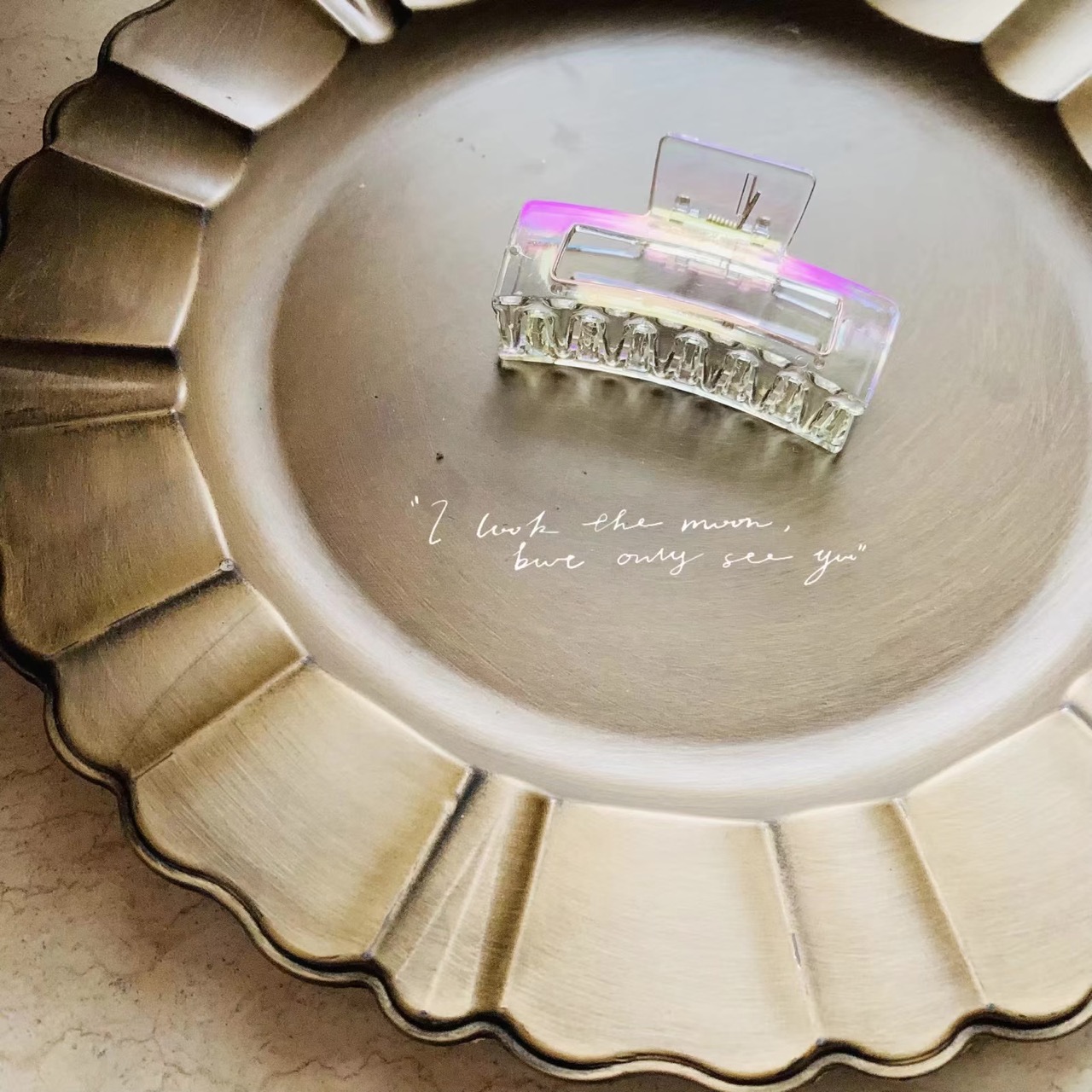 Korea East Gate Temperament Brief Chic People Fish Gradual Layer Laser Color Grip Hairpin Hairpin Hair Clip Hair Clip Hair Clip