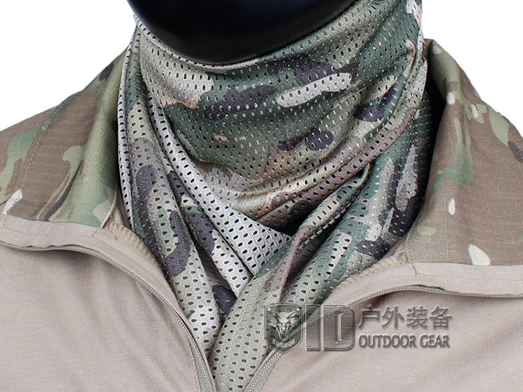 Special Forces Scarf Army Fan Field Battle Outdoor Breathable Neck Scarf Jungle Camouflage Turban 17 Colors Equal Size