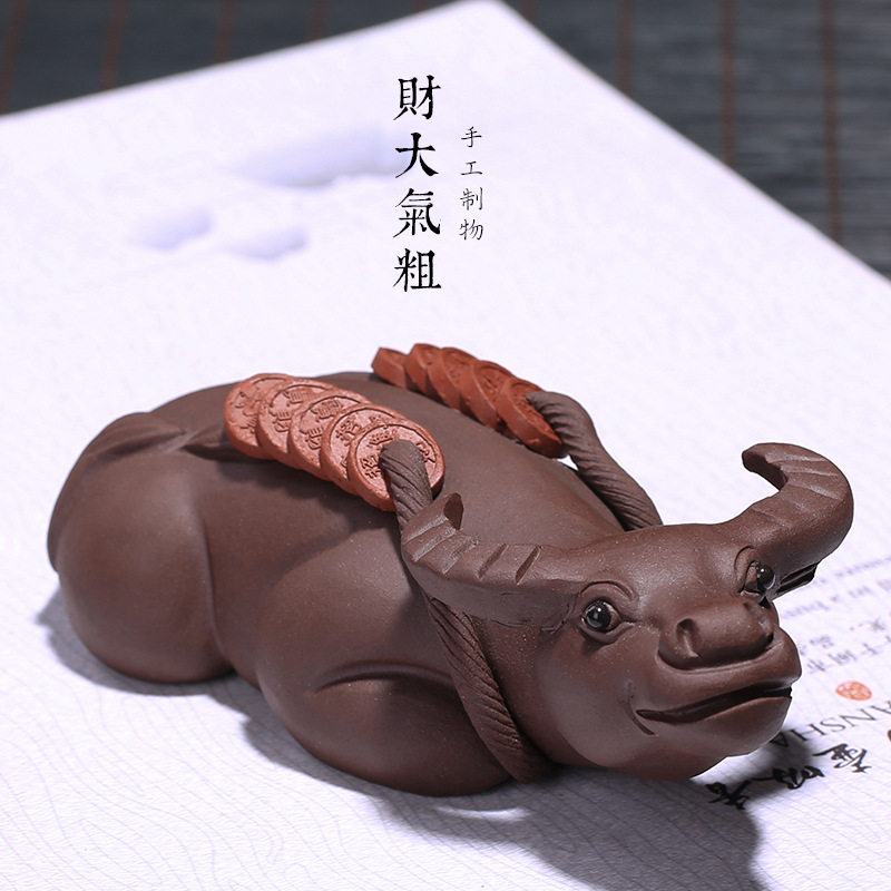 Purple Sand Tea Pampers the shepherd Xiaoxiang Niu Mini Breeds Creative Animal Tea Play Bull Turned Dry Kun Tea Table Ornament