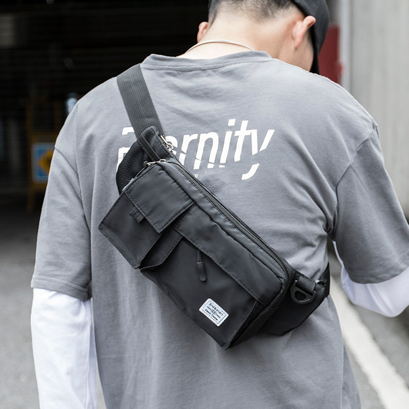 Tidal Card Pocket Function Large Capacity Sports Chest Bag Mans Super Fire Skew Cross Single Shoulder Bag College Student 100 Lap Bag