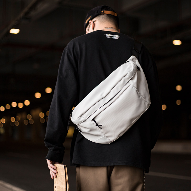 ABOYS men's chest bag men's trendy brand sports large-capacity casual shoulder bag Messenger bag men's trendy multi-functional small backpack