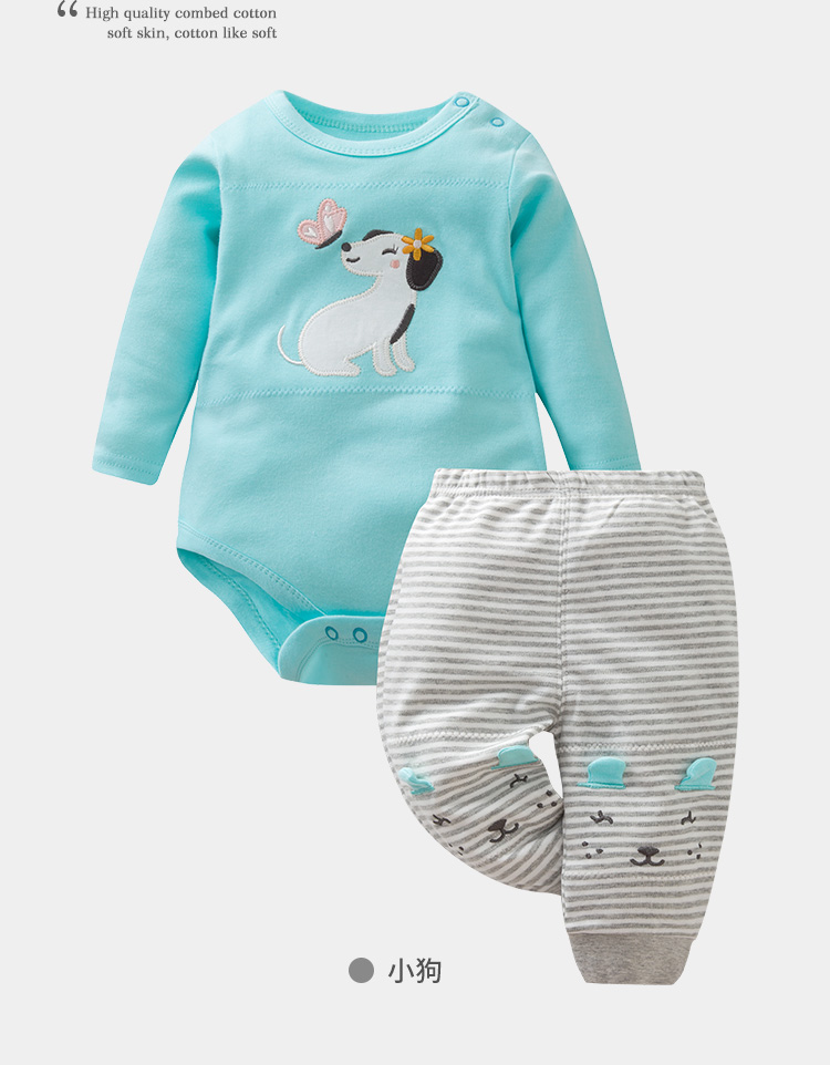 Bộ đồ mùa thu cho bé gái 0-1 tuổi Quần áo trẻ em dài tay Quần áo nam đáy bé sơ sinh romper 2 tuổi body suit thể thao cho bé trai