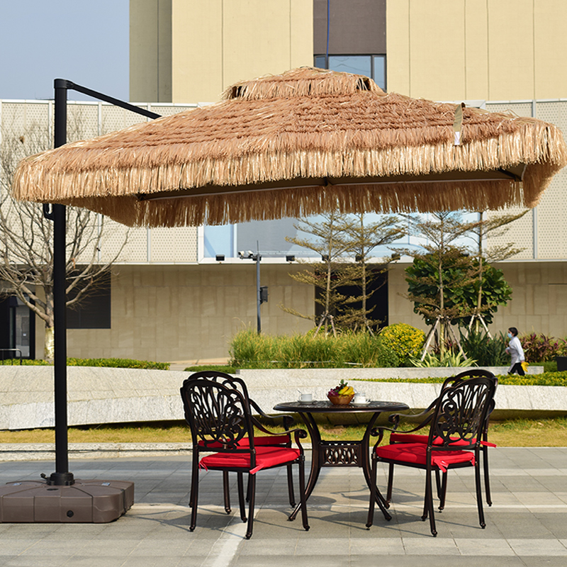 Parasol garden umbrella outdoor stall umbrella yard Roman umbrella rainproof terrace big sun outdoor villa thatched umbrella
