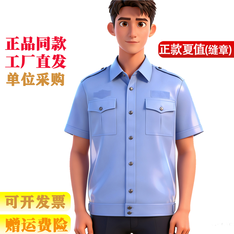 Authentic Summer Short-Sleeve Duty Shirt, Long-Sleeve Shirt for Vehicle Inspection, Security Work Uniform, Traffic Style Half-Sleeve Commuting Pants Authentic Summer Short-Sleeve Duty Shirt, Long-Sleeve Shirt for Vehicle Inspection, Security Work Uniform, Traffic Style Half-Sleeve Commuting Pants