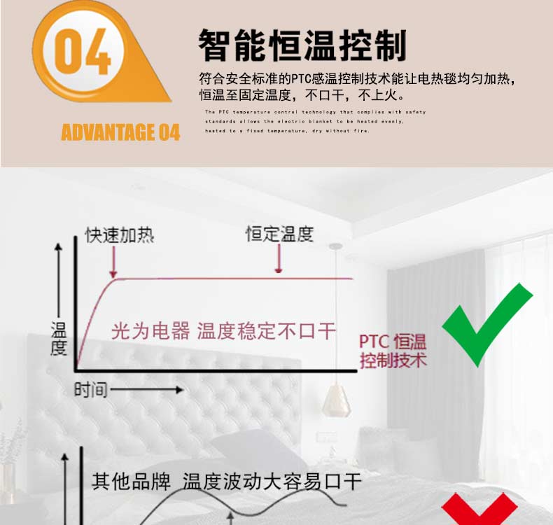 nhà điểm ban đầu (lưới cao chăn điện) xuất khẩu sang đơn ký túc xá đôi timer nhà nhiệt Châu Âu - Chăn điện mền điện