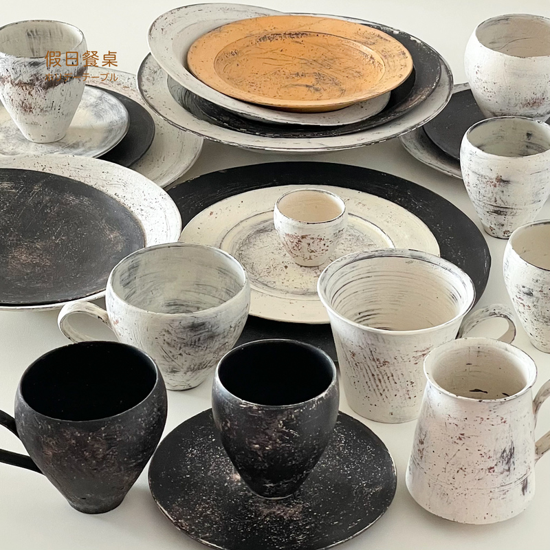[Imported from Japan] Artist Dazai Tetsuya's Handmade Work: Mark, Holding a Cup, Bowl, Plate, Tableware