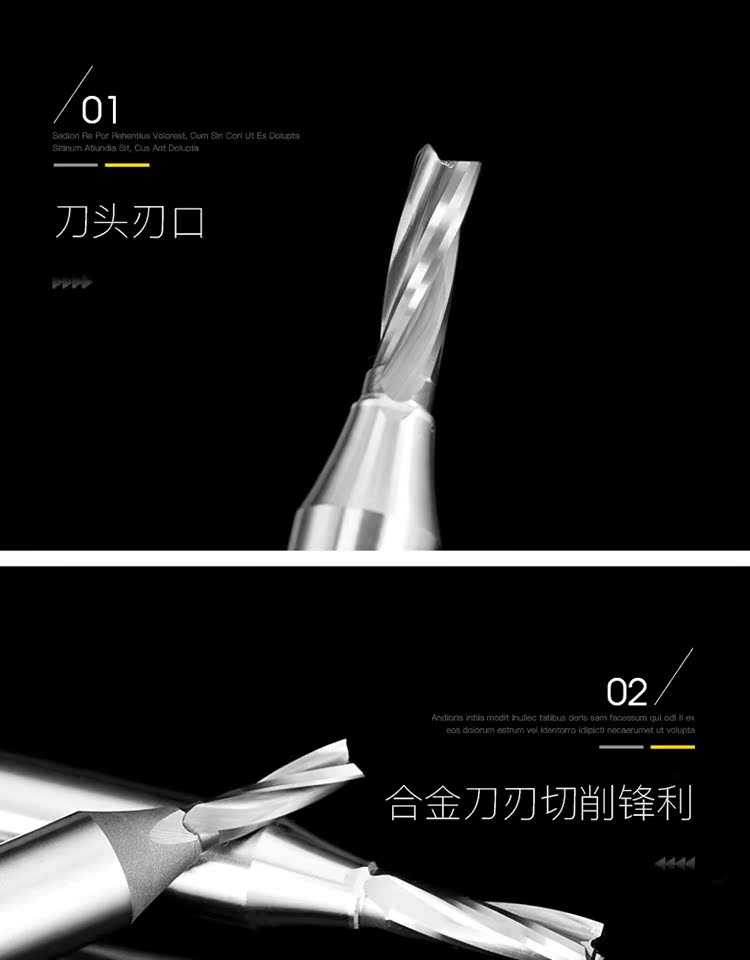 Dao gỗ Tứ Xuyên TCT dao TCT ba lưỡi dao cắt rãnh xoắn 1/2 chế biến gỗ chuyên nghiệp lưỡi dao cắt thẳng 23T003 - Dụng cụ cắt mũi khoan taro