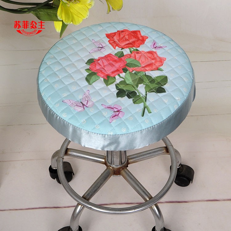Vải phân đặt bìa tròn vải nhà tròn phân đệm đệm mùa hè ghế tròn bìa tùy chỉnh logo - Ghế đệm / đệm Sofa bộ đệm ghế gỗ