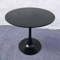 Nordic solid wood round table coffee table reception table negotiation reception table simple creative leisure milk tea small round table