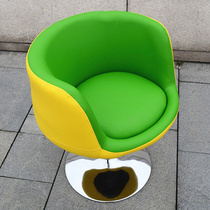 Barber chair Hair cut chair European single sofa chair Fashion simple computer chair Fabric chair Special leisure chair