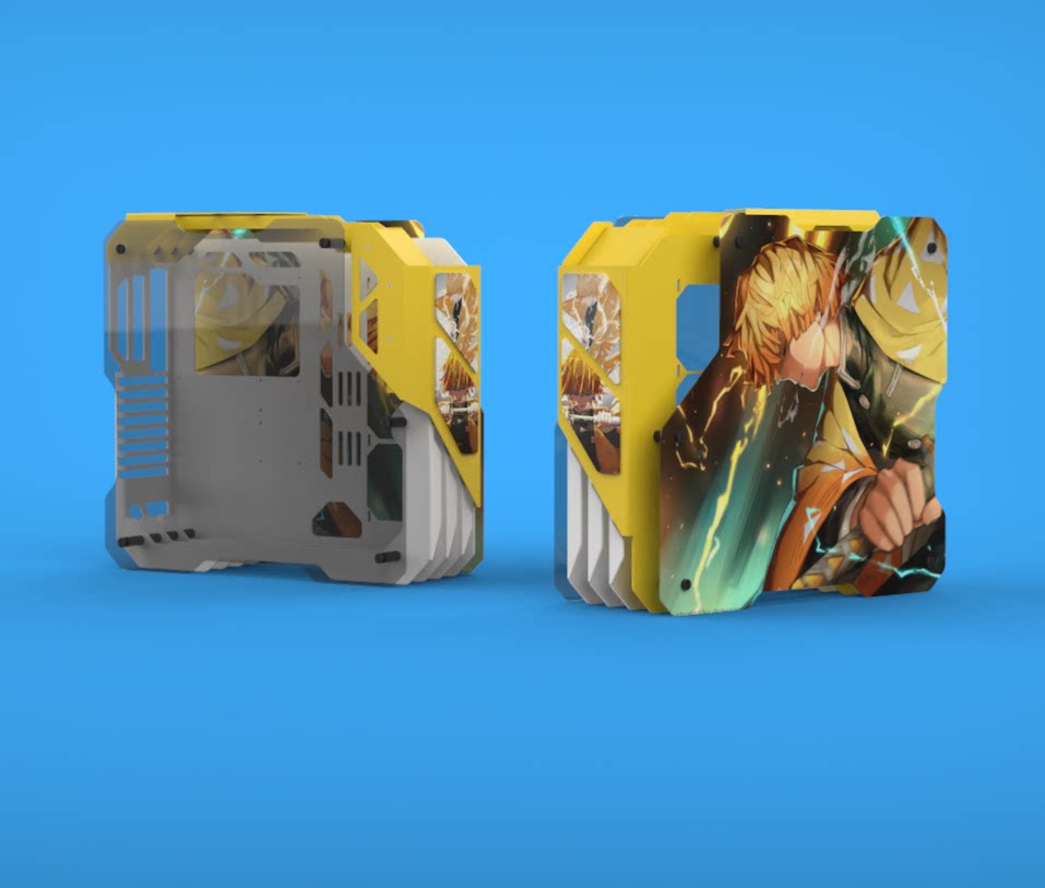 Guga Pioneer S theme custom color-changing chassis water-cooled special-shaped desktop e-sports game tempered glass