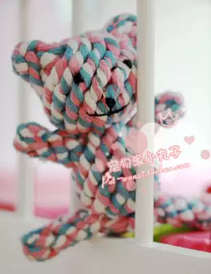 Little Teddy resistant grinding teeth pet knots toys dog toys molar pet cotton rope toys