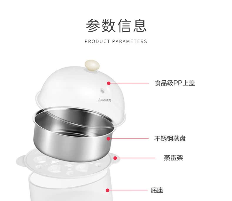 nồi lẩu điện mini có xửng hấp Cooker Máy đánh trứng hai lớp mini ZD-7J92 tự động tắt nguồn hấp thời gian nhỏ đa chức năng - Nồi trứng nồi lẩu mini có nấu cơm được không