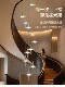 Interstellar Compass Staircase Chandelier Modern Light Luxury Villa Duplex Open Space Spiral Staircase Crystal Ufo Pendant Light