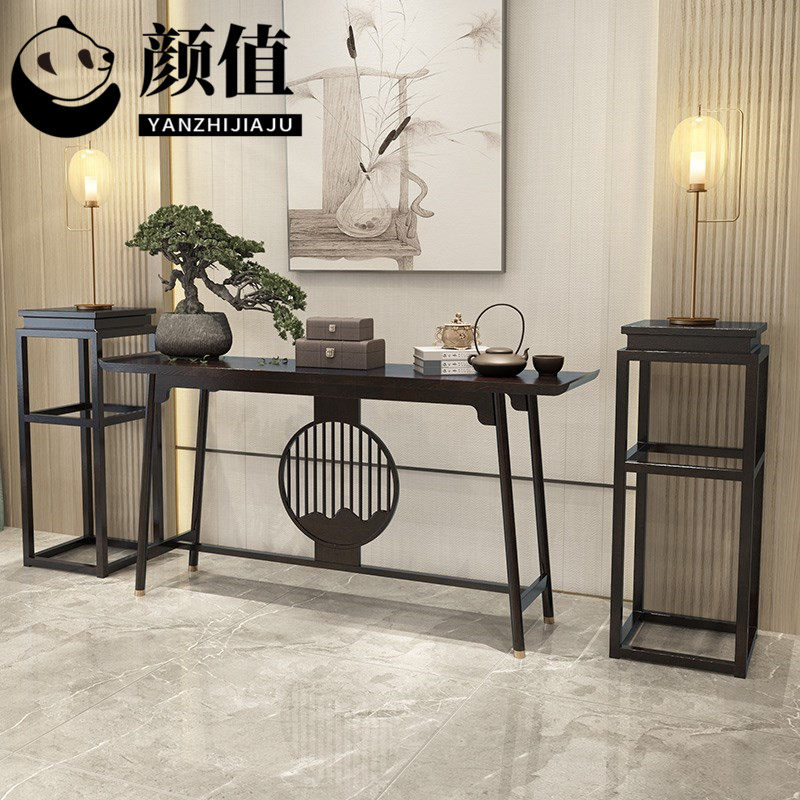 New Chinese-style porch cabinet living room upturned headline table side table entry simple entrance hall landscape supply table partition end view platform