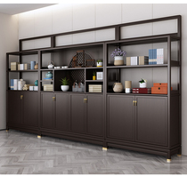 New Chinese Style Office Display Bookcase Composition Solid Wood Bou Ancient Shelf Book Room Light Extravagant Bookshelves Zen shelf furniture