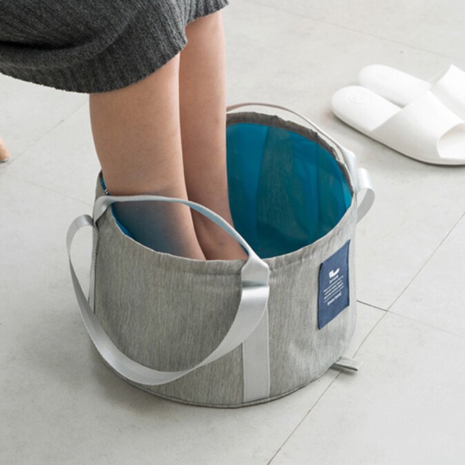 Portable large number Folding travel theorizer Laundry basin Thickened Thermal Insulation Washbasin Tourist Wash-to-Wash Foot Bag