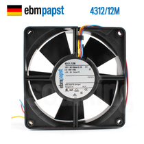 New ebmpapst 4312 12M 12032 12V 3 12V 1W frequency converter case cabinet cooling fan