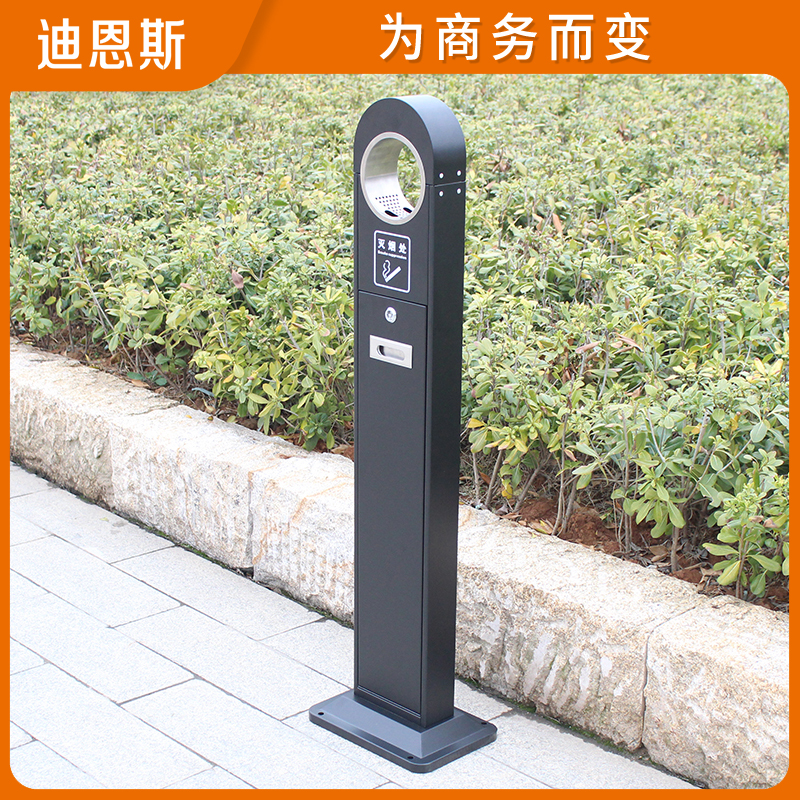 Vertical Tobacco Grey Columns Outdoor Smoking columns Stainless Steel Cigarette Butcher Outdoor Smoking Bucket Floor Smoking Ash Trays