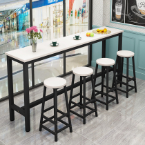 Bar Desk Table Home High Foot Light Lavish Custom Minimalist Patch Wall Combined Narrow Dining Commercial Narrow Table Table And Chairs Subs