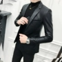 Xu hướng blazer da nam Slim Hàn Quốc thanh niên đẹp trai Anh giản dị kinh doanh tóc stylist da phù hợp áo dạ nam hàn quốc