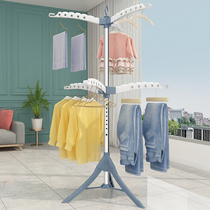 Cool hangers home balcony retractable floor-to-ceiling folding bedroom cool clothes clothes drying Rod baby drying hanger artifact
