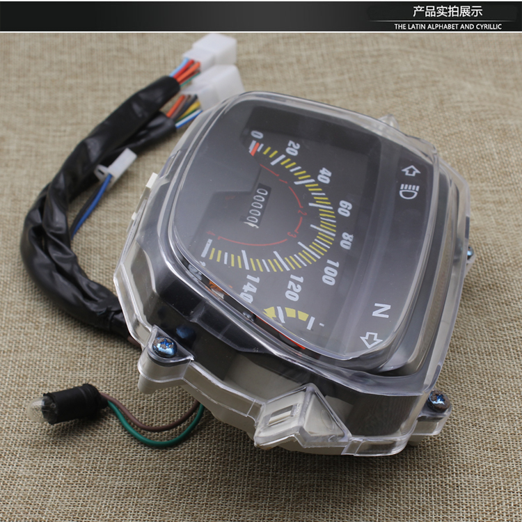 Xe máy Zongshen Lifan Qianjiang Dayang 100 110 chùm cong mã vạch meter cụ đo dặm top bìa glass đồng hồ điện tử cho xe sirius
