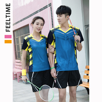 Badminton Suit Suit Men And Womens Summer Breathable Speed Dry Suction Sweatshirt Group Purchase Customized Table Tennis Sportswear Custom