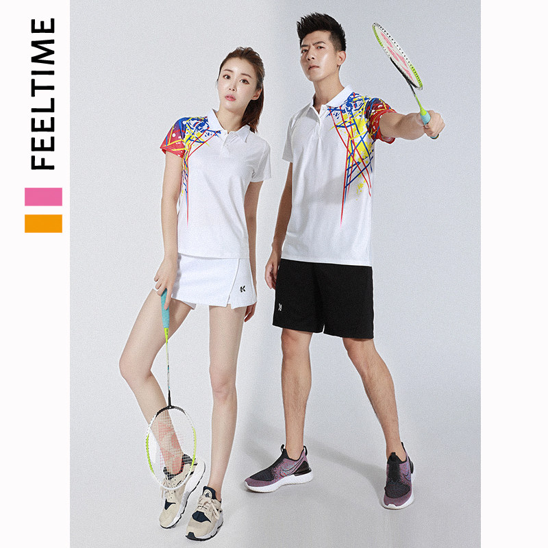 Custom table tennis tennis volleyball training jersey breathable short sleeve sports suit men's quick-drying badminton suit women's summer