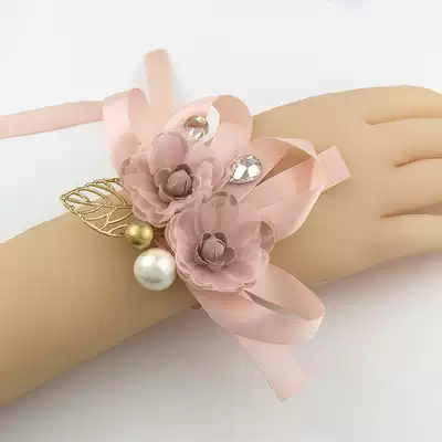 Bride wrist flower Wedding sister group hand garland Forest super fairy small fresh all-match wedding bridesmaid hand gift