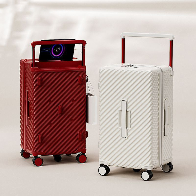 Large-Capacity Suitcase with Wide Handle, Sturdy and Durable, Trolley Case for Women, 30inch New Model, Five-Wheel Password Suitcase