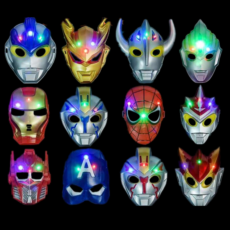Autman mask male race Rodi Cartier Deteiro Children's boys Cartoon Mask Boys Luminous Toy Sets sets